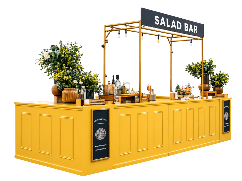 buffet jaune moulure cultures food milo